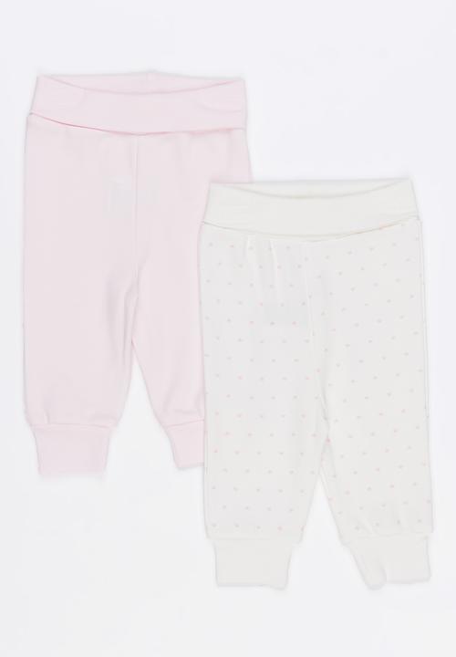 Baby Corner - Printed 2 Pack Pants Mid Pink