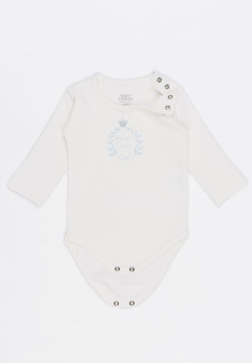 Baby Corner - 2 Pack Long Sleeve Bodysuit Pale Blue