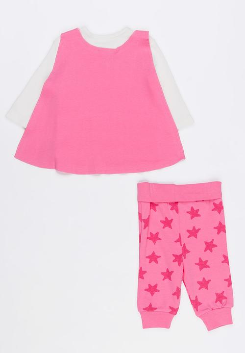 Baby Corner - Super Girl 3 Piece Set Mid Pink