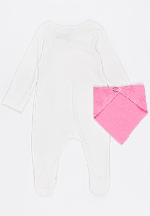 Baby Corner - Super Girl 2 Piece Sleepsuit Set White