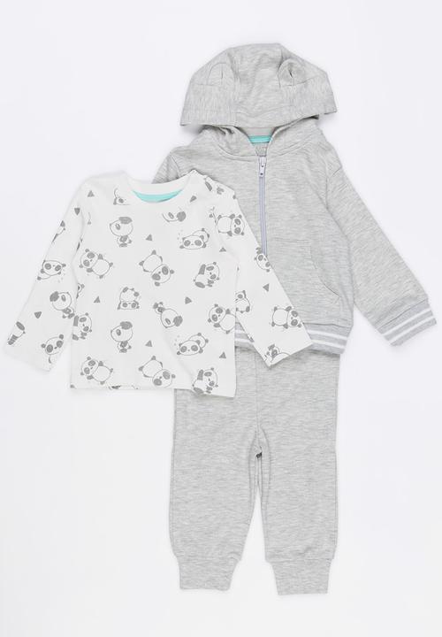 Baby Corner - Panda Sweatsuit Set Grey
