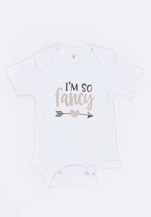 Funky Shop - Slogan Baby Grow White