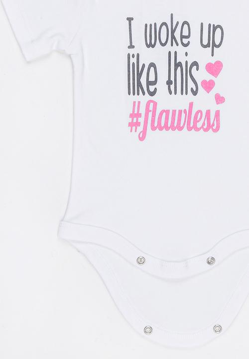 Funky Shop - Slogan Baby Grow White