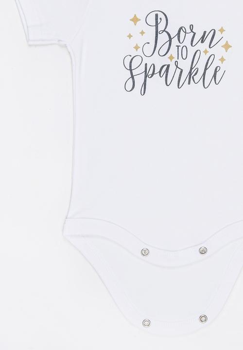 Funky Shop - Slogan Baby Grow White