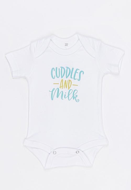 Funky Shop - Cuddles baby grow - white