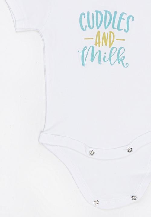 Funky Shop - Cuddles baby grow - white