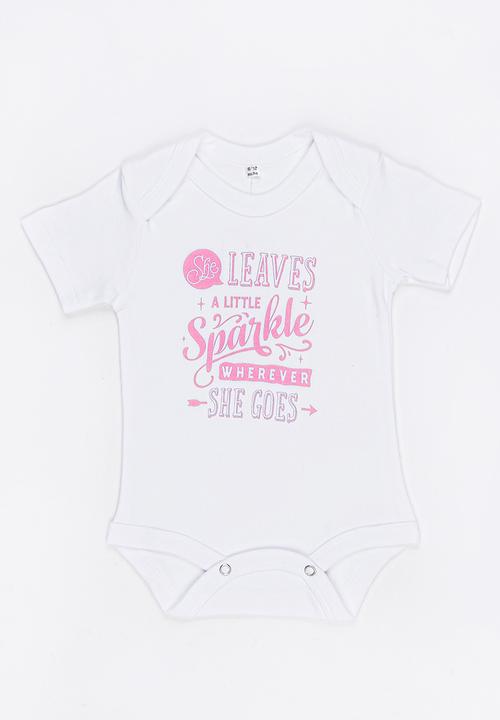 Funky Shop - Slogan Baby Grow White