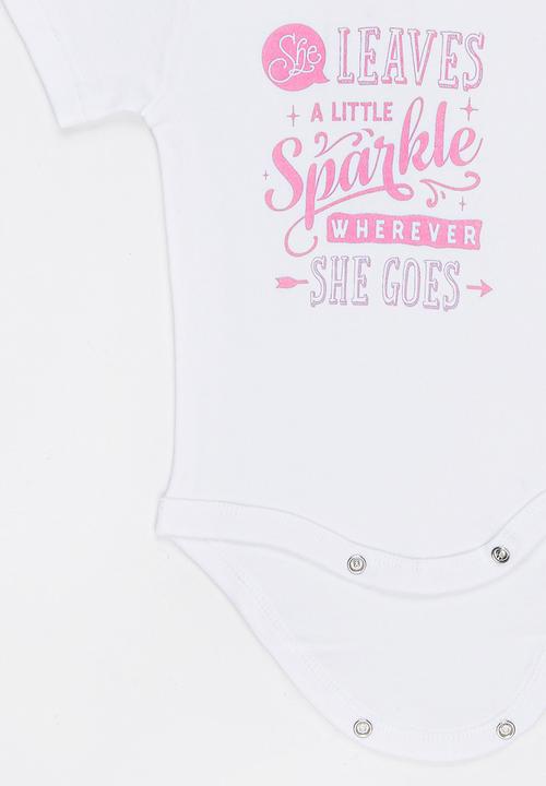 Funky Shop - Slogan Baby Grow White