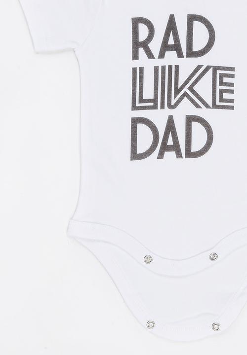 Funky Shop - Rad baby grow - white