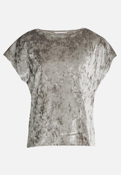 MINOTI - Utility Crushed Velvet Oversized Tee Grey