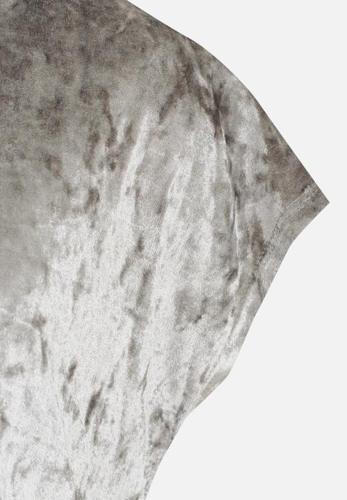 MINOTI - Utility Crushed Velvet Oversized Tee Grey