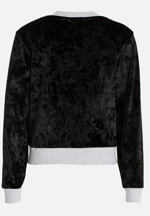 Rebel Republic - Velvet Bomber Jacket Black