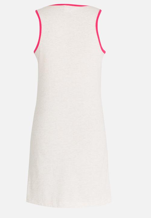 Pop Candy - Printed Pj  Vest Off White