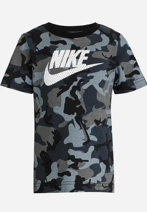 Nike - Nike Mesh Futura Camo Knit Tee Black