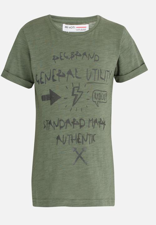 MINOTI - Army Distressed Printed Tee Khaki Green