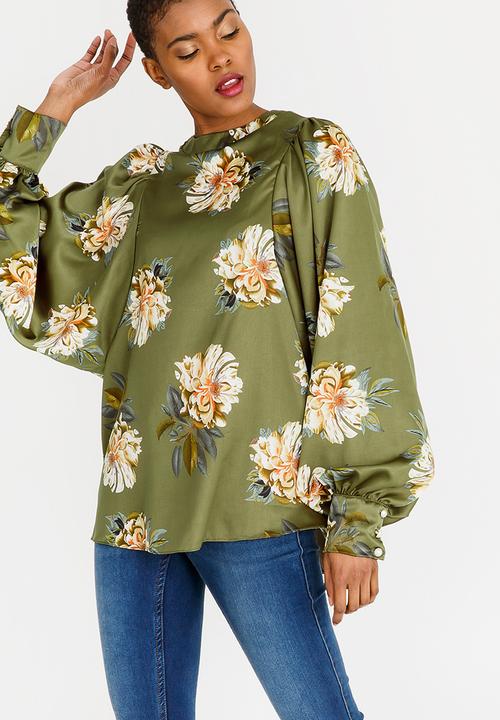 STYLE REPUBLIC - Volume Sleeve Blouse Green
