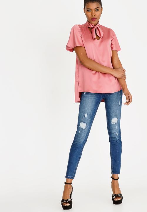 STYLE REPUBLIC - Kitty Bow Blouse Rose
