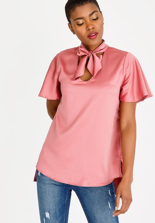 STYLE REPUBLIC - Kitty Bow Blouse Rose