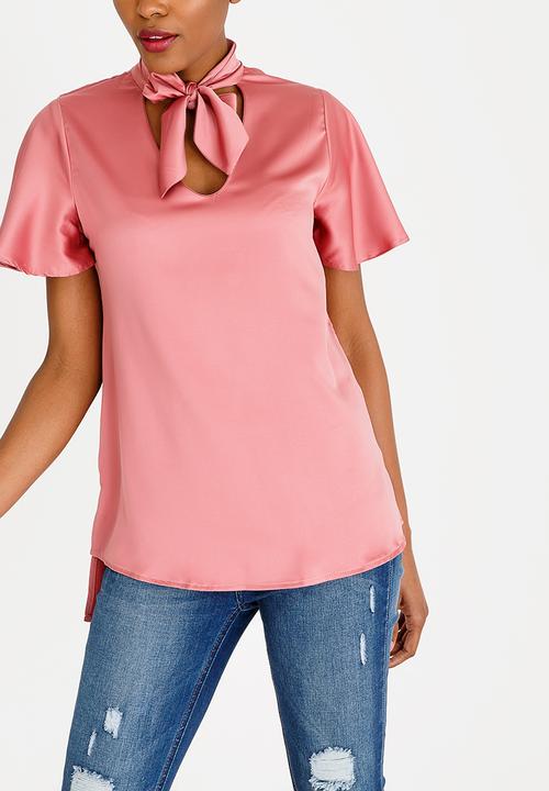 STYLE REPUBLIC - Kitty Bow Blouse Rose