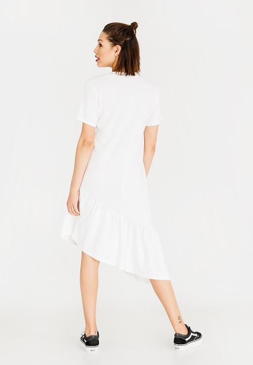 STYLE REPUBLIC - Frill Detail T-Shirt Dress Off White