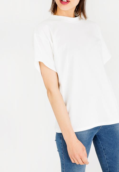 c(inch) - High Neck T-Shirt Off White