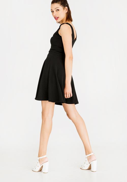 c(inch) - Fit And Flare Dress Black