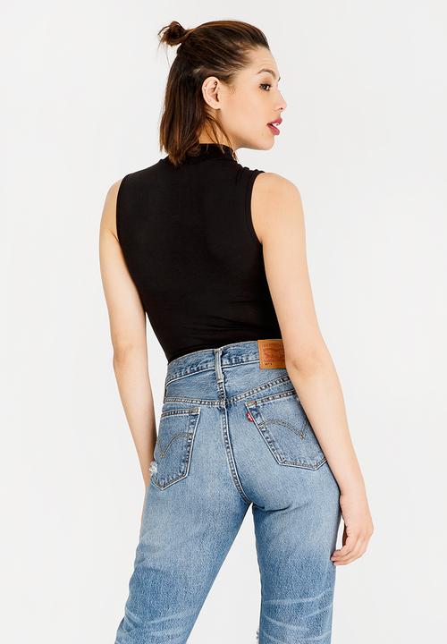 c(inch) - High Neck Bodysuit Black