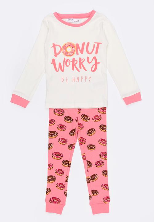 MINOTI - Donut Printed PJ Set Dark Pink