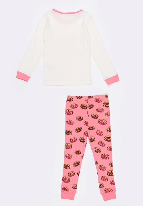 MINOTI - Donut Printed PJ Set Dark Pink