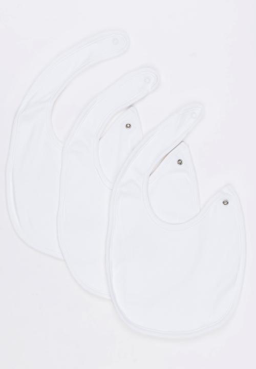 MINOTI - Unisex 3 Pack Bibs White