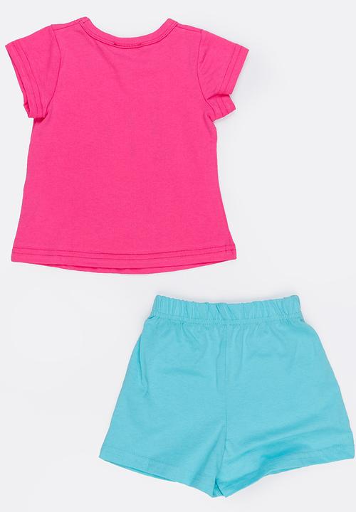 Pop Candy - Printed  Pj  Set Mid Pink