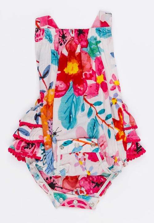 MINOTI - Bee woven bodysuit with back frill detail - multi