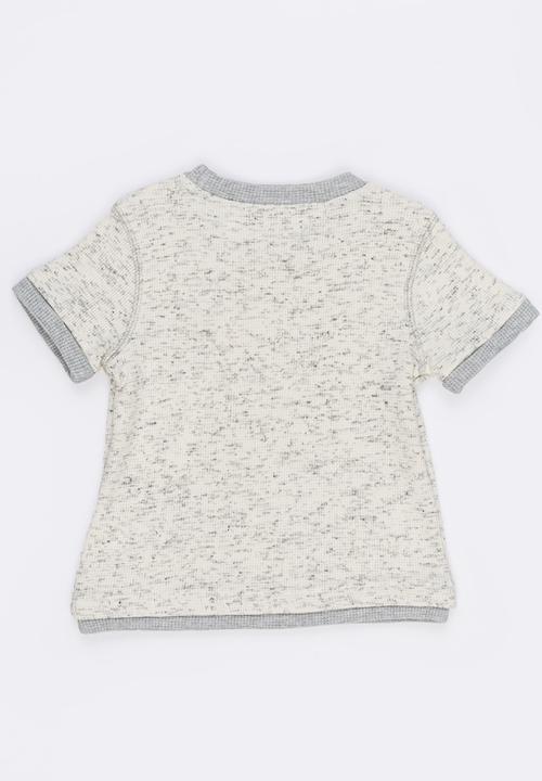 MINOTI - Tiger Double Layer Marl Waffle Tee Pale Grey