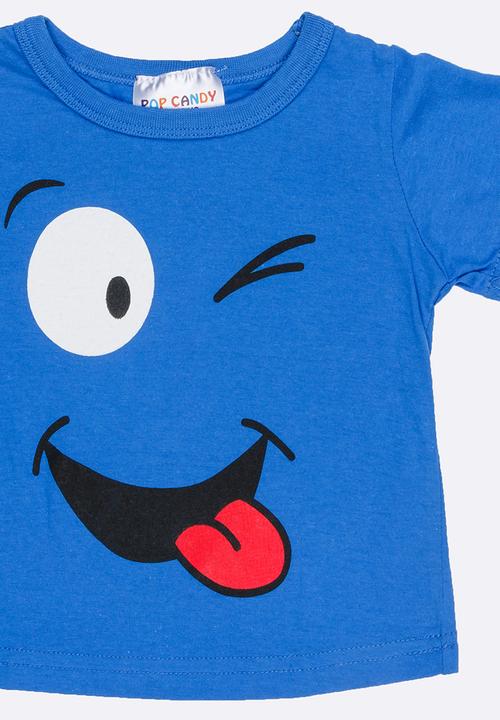 Pop Candy - Printed Short Sleeve Tee Blue