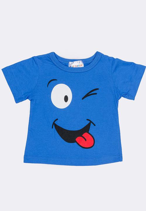 Pop Candy - Printed Short Sleeve Tee Blue