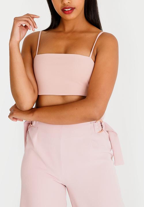 SISSY BOY - Boity Square Neck Crop Top Mid Pink