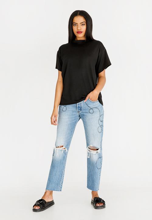 c(inch) - High neck T-shirt - black 