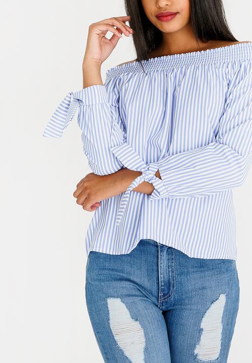 c(inch) - Bardot Blouse Blue
