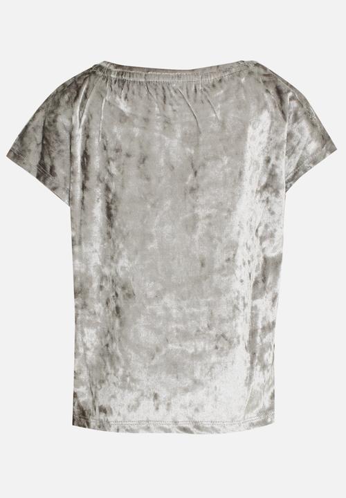 MINOTI - Utility Crushed Velvet Oversized Tee Grey