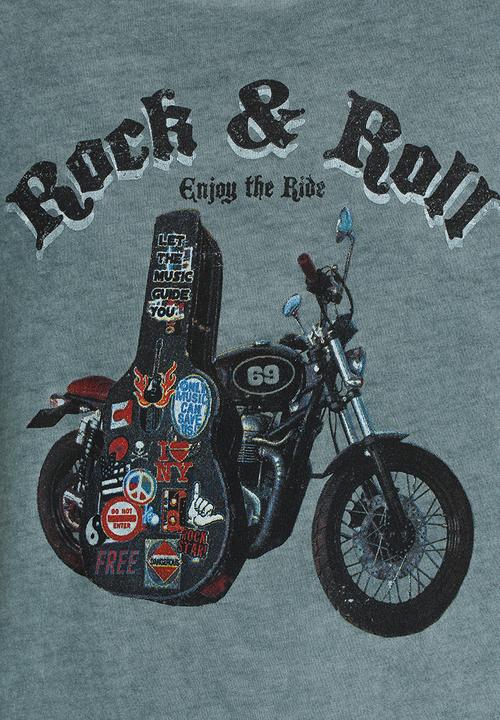 Brave Soul - Printed Tee Green