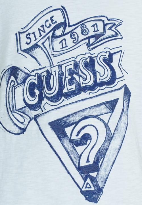 GUESS - Guess Henley Tee Pale Blue