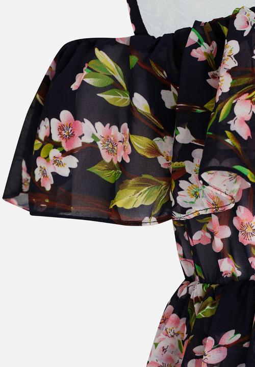 Pop Candy - Floral printed flounce dress - multi-colour