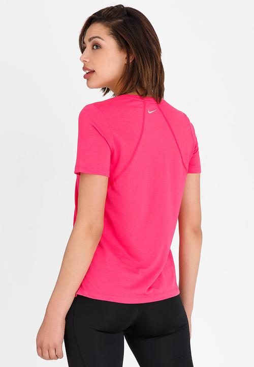 Nike - Nike Miler Short Sleeve Running Tee Mid Pink