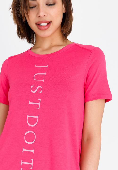 Nike - Nike Miler Short Sleeve Running Tee Mid Pink