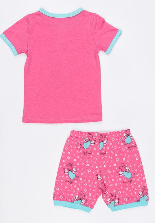 Pop Candy - Short Sleeve Printed Fairy Pj Set - pink
