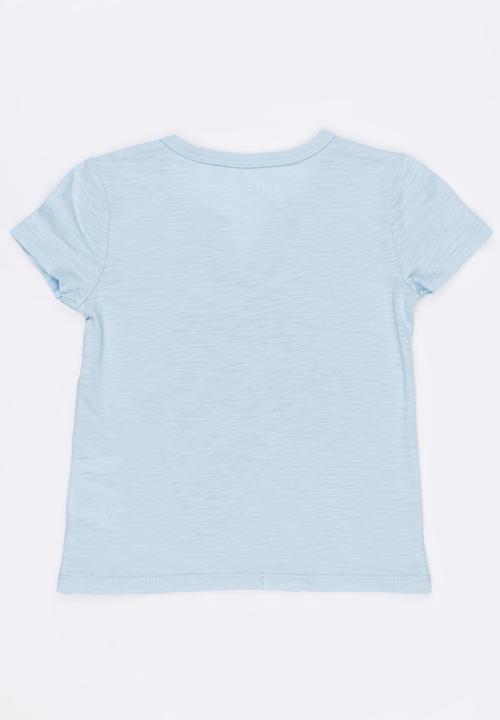 GUESS - Guess Henley Tee Pale Blue