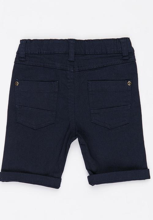 MINOTI - Basic Slub Twill Jean Shorts Navy