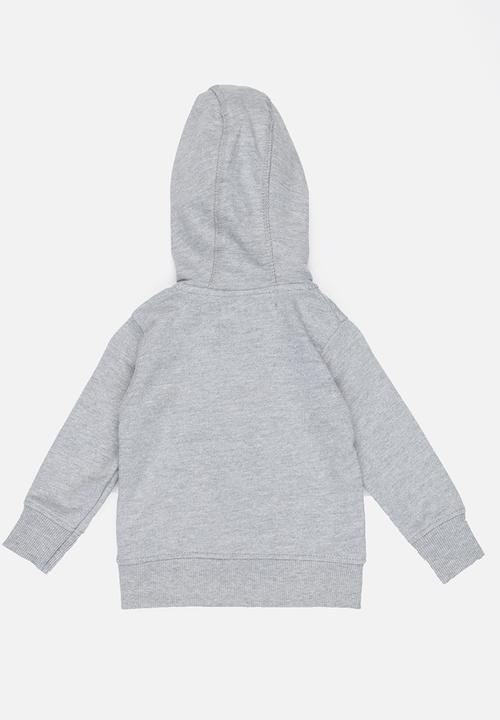 MINOTI - Basic Fleece Zip Thru Hoodie Grey