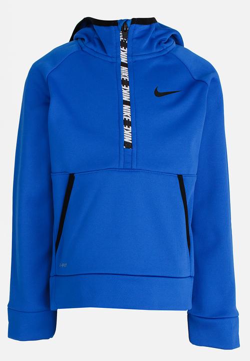 Nike - Nike Therma Half Zip Hoodie Blue