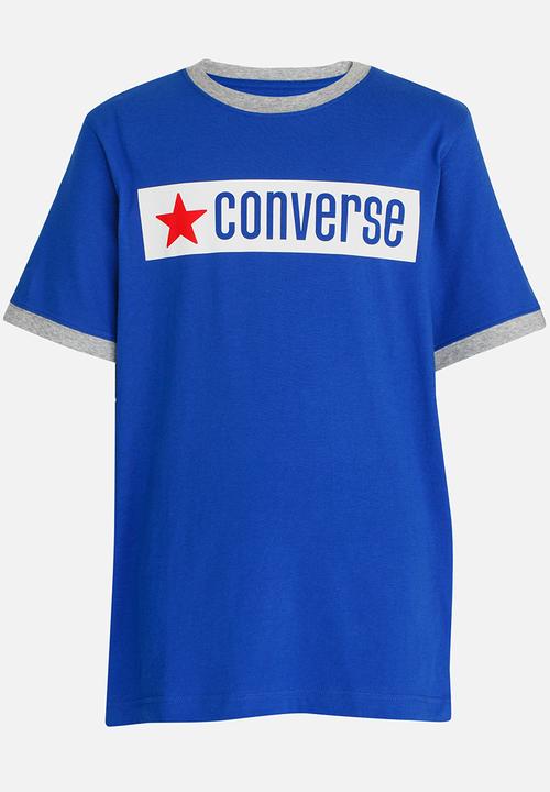 Converse - Converse Vintage Logo Ringer Tee Blue